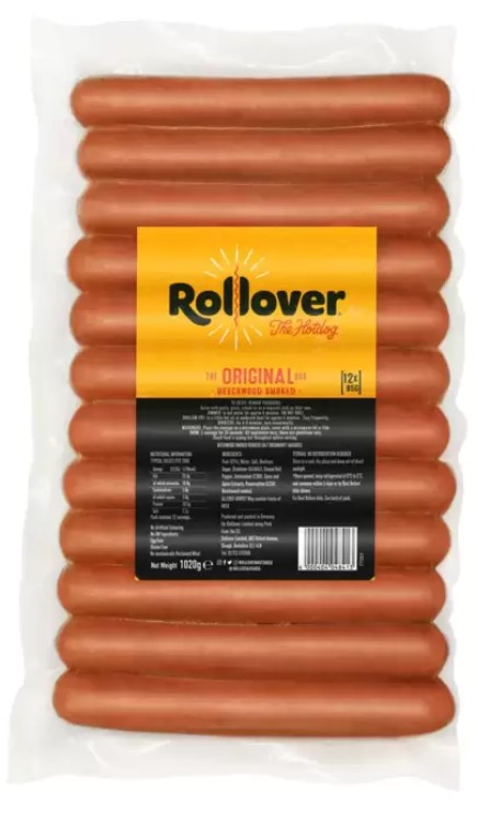 Rollover Bockwurst Hot Dogs, 12 x 85g (1.020kg)